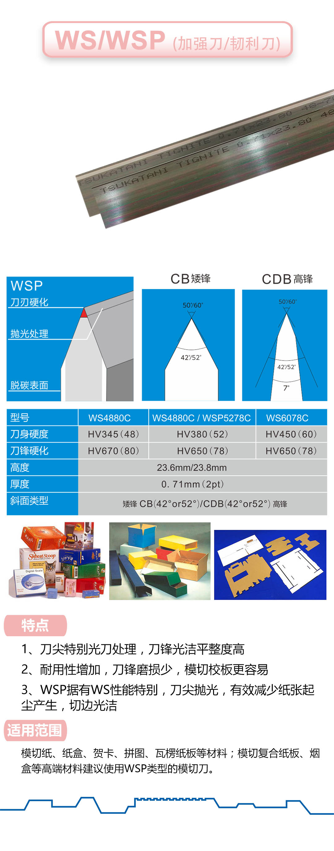 塚谷Tignite WS/WSP（加強刀/韌利刀）