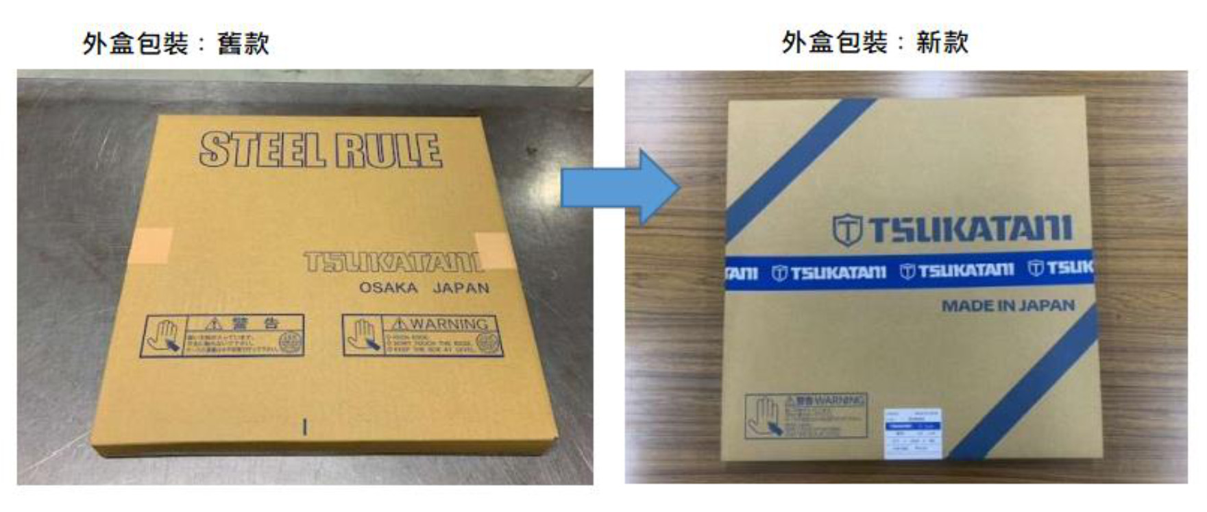 日本塚谷模切刀外(wài)包裝更改公告